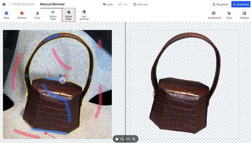 Инструмент Define Edge в FocoClipping