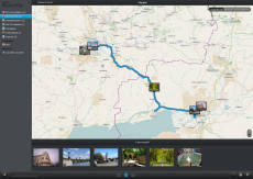 Карта путешествия Carambis PhotoTrip с маршрутом и фотографиями вдоль GPS-трека