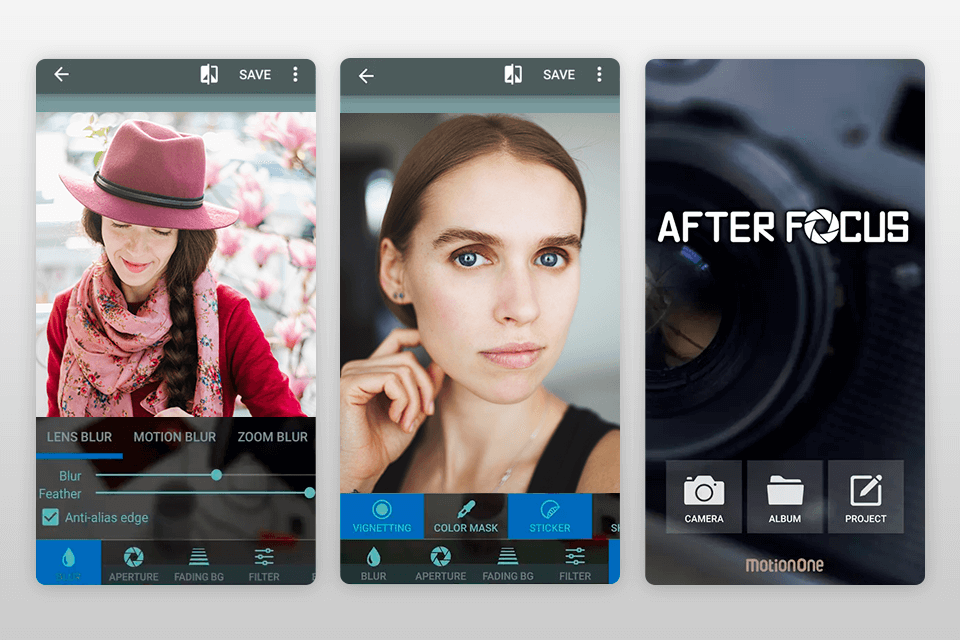 Экраны AfterFocus с выбором источника, настройкой размытия и дополнительными эффектами