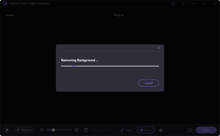 Автоматическое распознавание фона в HitPaw Photo Object Remover