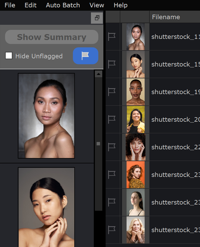 Автоматический пакетный режим PortraitPro Studio Max 24