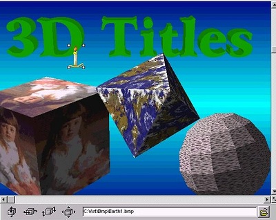 Пример 3D-текста и трёхмерных объектов, созданных в ImageForge PRO