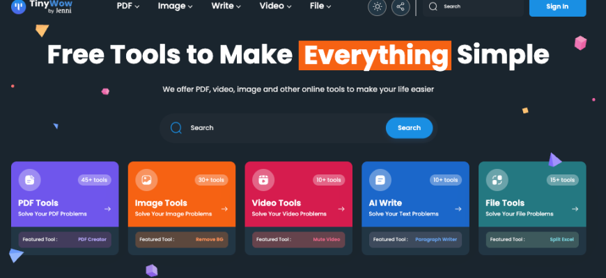 TinyWow Image Tools