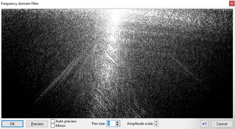Диалог частотного фильтра Image Analyzer