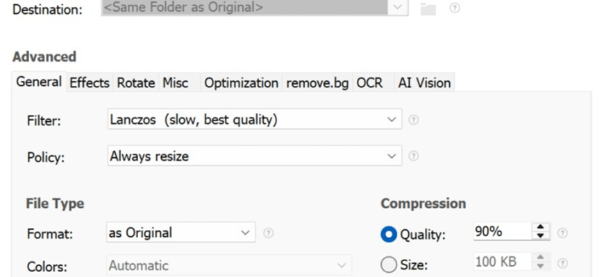 Light Image Resizer