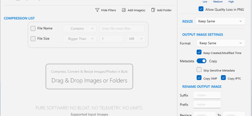 Mass Image Compressor