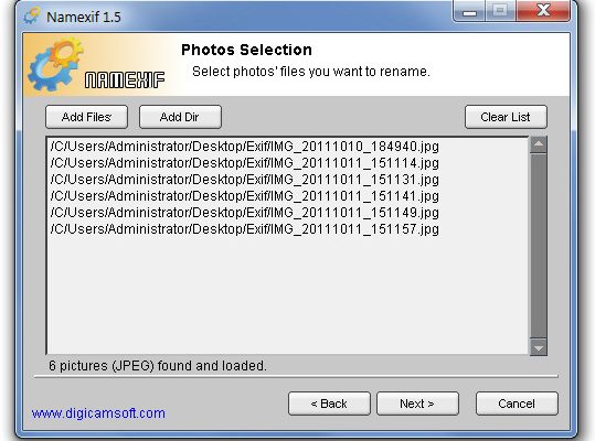 Namexif