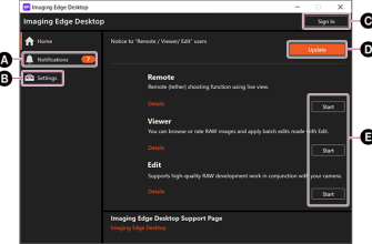 Sony Imaging Edge Desktop