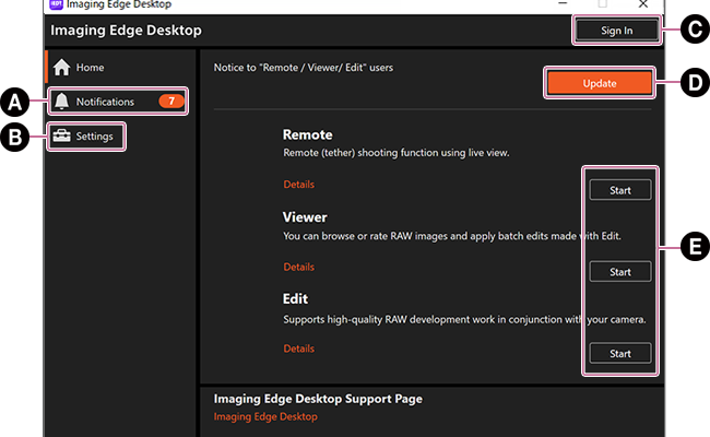 Sony Imaging Edge Desktop
