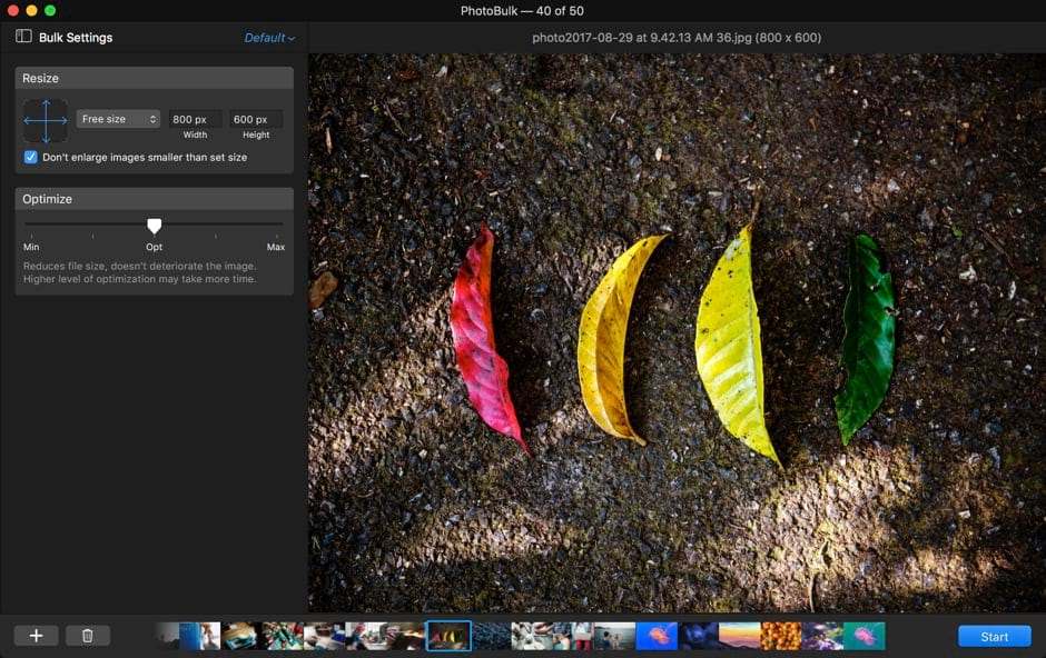 Блоки Resize и Optimize в PhotoBulk 2