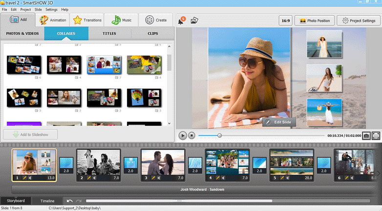 Библиотека анимированных коллажей SmartSHOW 3D