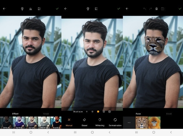Портретные инструменты Toolwiz Photos: эффект, маска, кисть, ретушь и Face