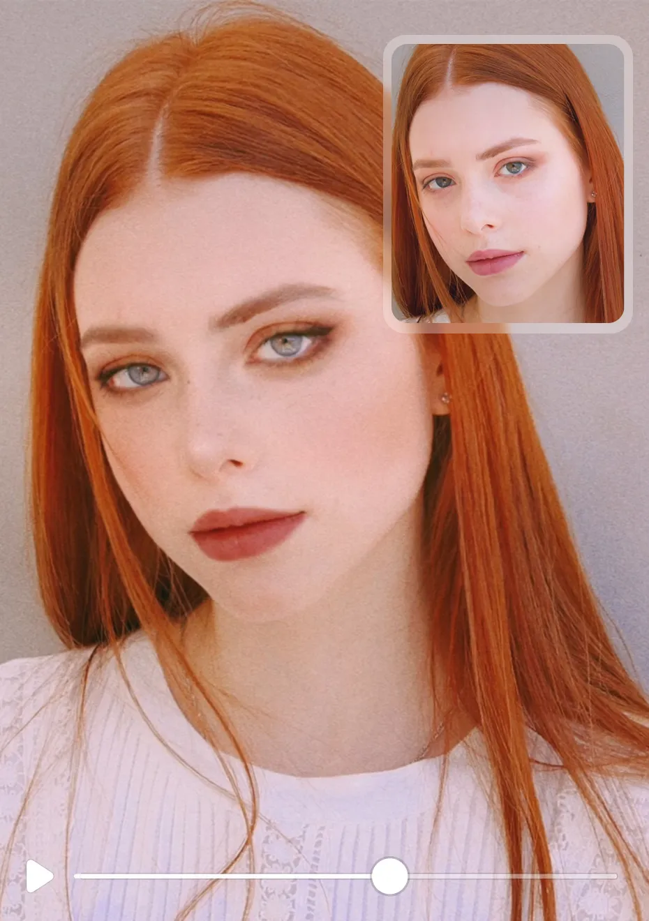 Интерфейс видеоредактора BeautyCam с временной шкалой