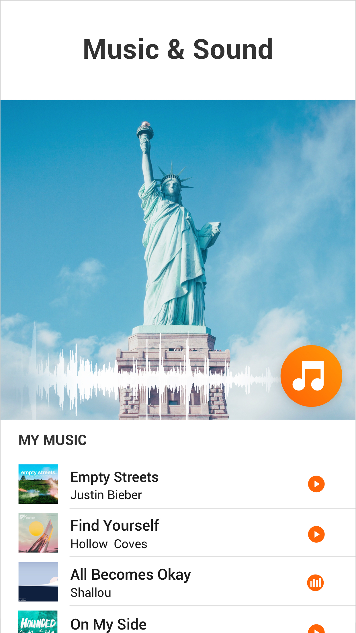Ещё один экран интерфейса YouCut для iPhone