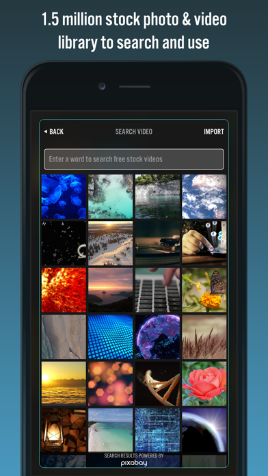Поиск стокового видео Pixabay внутри Videorama
