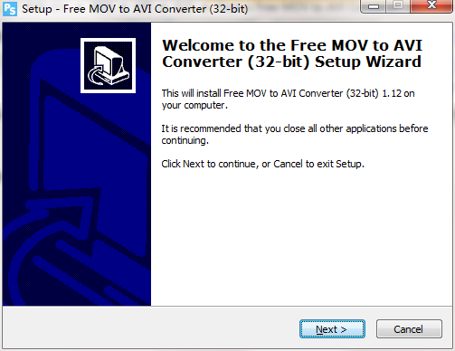 Мастер установки Free MOV to AVI Converter 1.12 32-bit