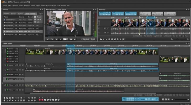 Dalet OneCut с источниками, preview, trimmer и многодорожечной последовательностью
