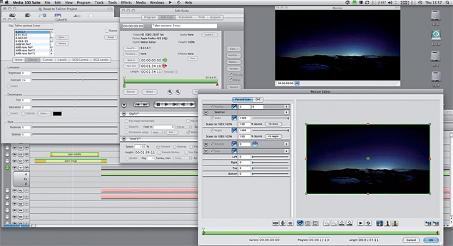 Media 100 Suite v2 с таймлайном, Edit Suite и Motion Editor