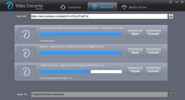 Вкладка Download в Dimo Video Converter Ultimate