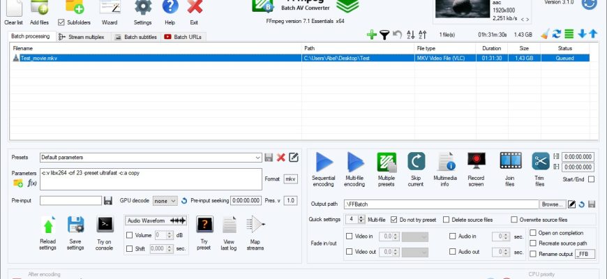 FFmpeg Batch AV Converter
