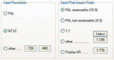 Настройка Input Resolution и Input Pixel Aspect Ratio в Gordian Knot