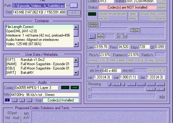 GSpot Codec Information Appliance