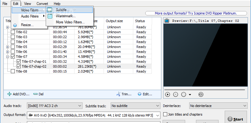 Icepine Free DVD to AVI Converter