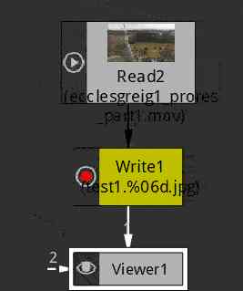 Node Graph Natron с Read, Write и Viewer