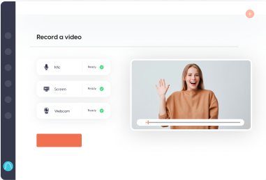 Интерфейс Hippo Video с выбором записи экрана, микрофона и веб-камеры