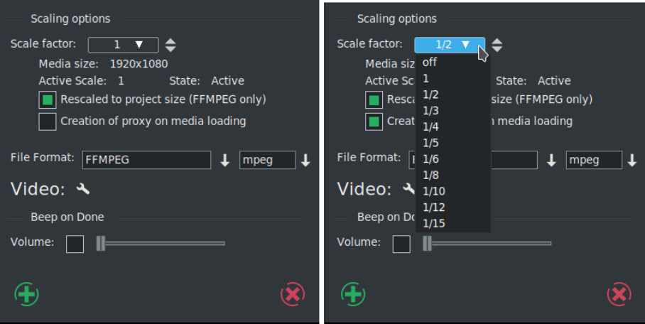 Окно Proxy settings в Cinelerra-GG