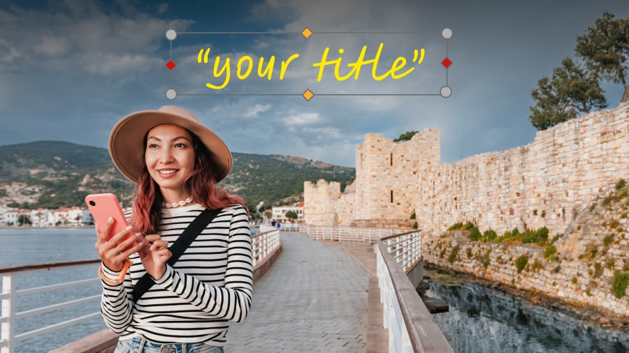Редактирование титра поверх фотографии в MAGIX Photostory deluxe