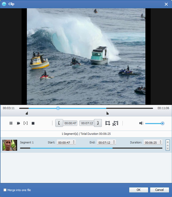 Окно Clip в Tipard Total Media Converter