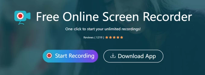 Кнопка запуска Apowersoft Free Online Screen Recorder в актуальной веб-версии