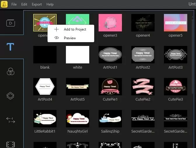 Медиаобласть BeeCut и добавление материалов на монтажные дорожки