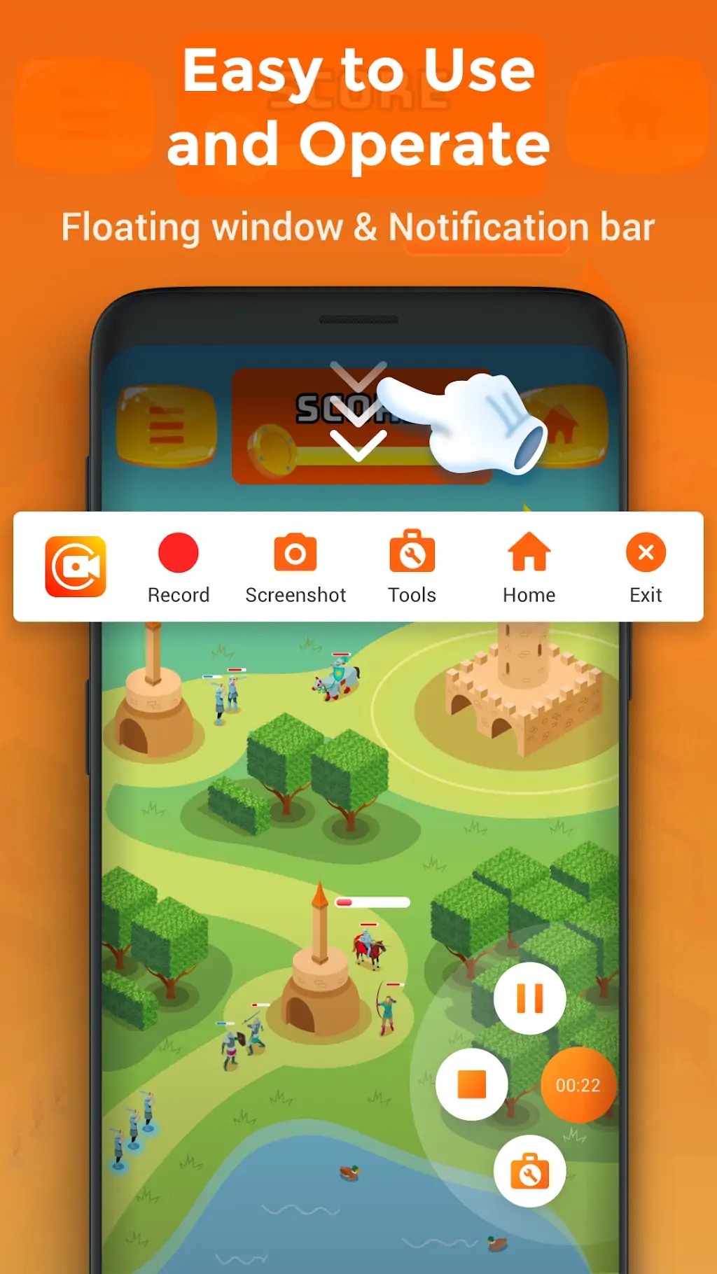 Интерфейс приложения XRecorder для Android