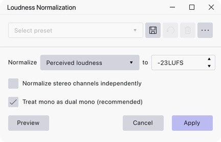 Настройки Auphonic Adaptive Leveler и Loudness Normalization
