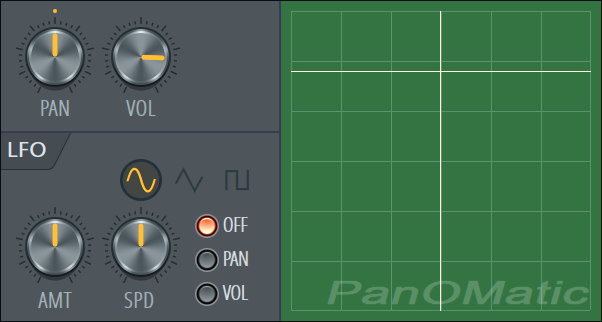 Интерфейс Fruity PanOMatic в FL Studio