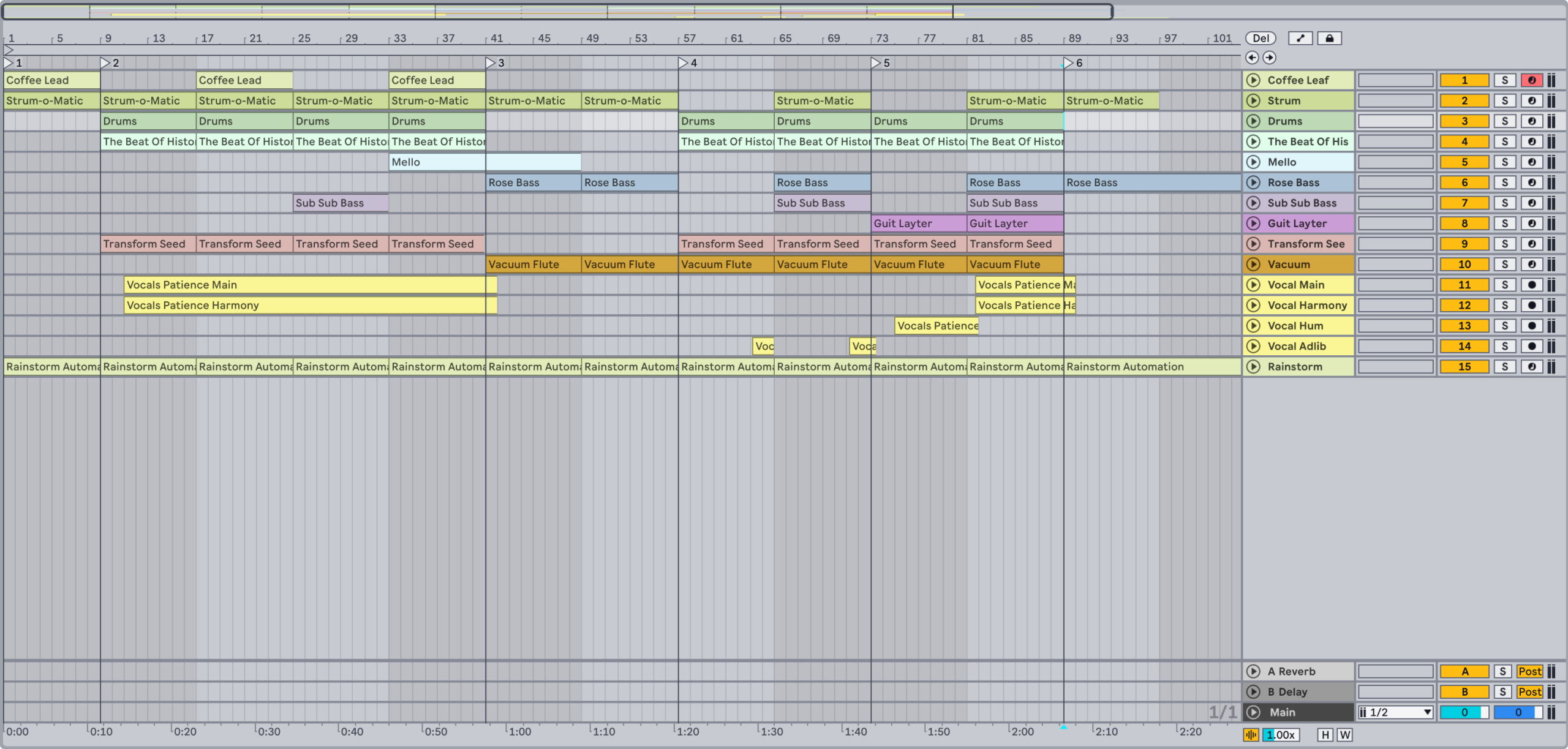 Arrangement View в Ableton Live 12