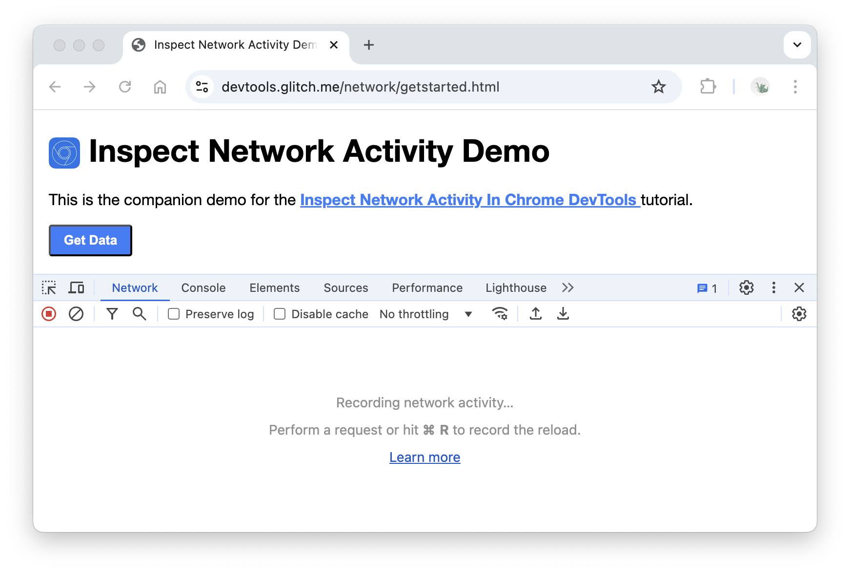 Панель Network в Chrome DevTools, пристыкованная к нижней части окна браузера