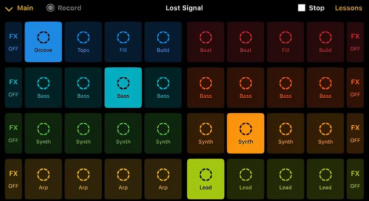 Сетка пэдов Groovepad для баса, синтезатора, ударных и эффектов
