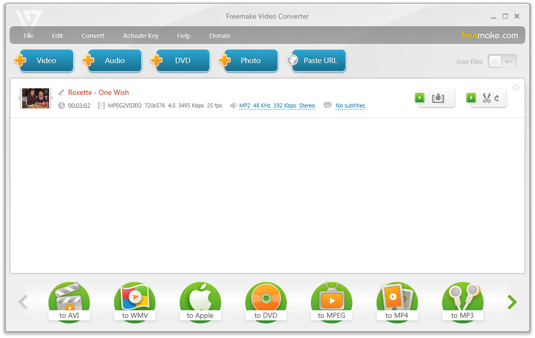 Добавление VOB в Freemake Video Converter