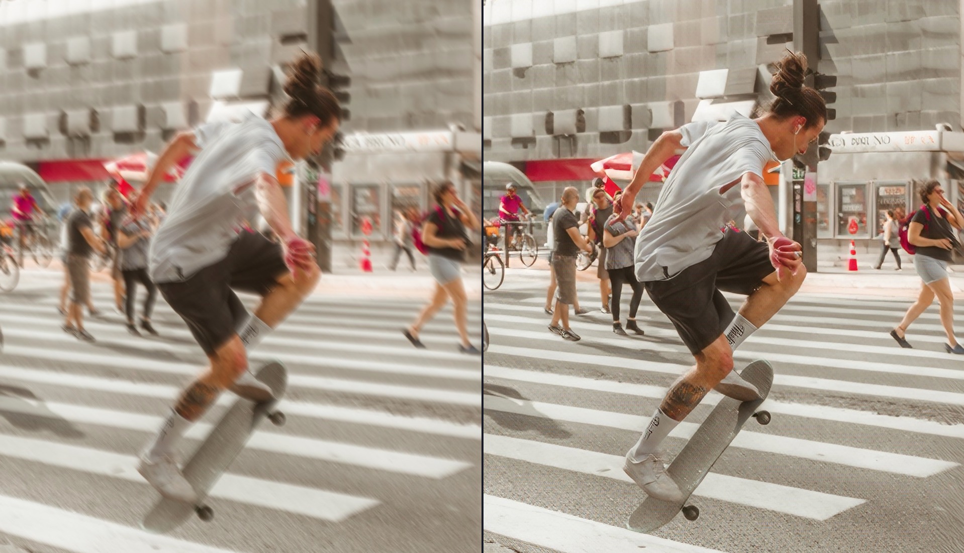 Модель Motion Blur в инструменте Sharpen программы Topaz Photo
