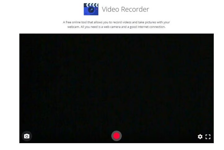 Интерфейс браузерного Video Recorder сервиса 123apps webcamera.io