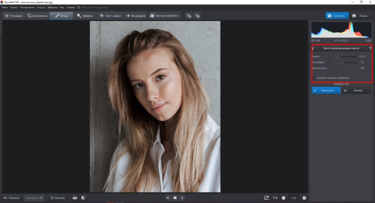 Локальная коррекция тени в ФотоМАСТЕРе