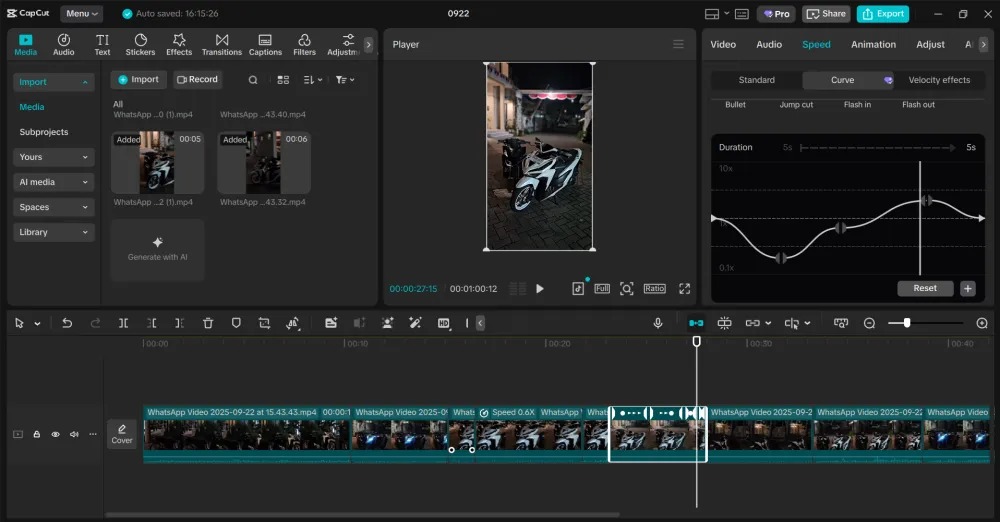Интерфейс CapCut Desktop с окном предпросмотра и многодорожечной тайм-линией