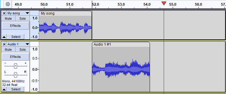 Запись голоса на отдельную дорожку в Audacity