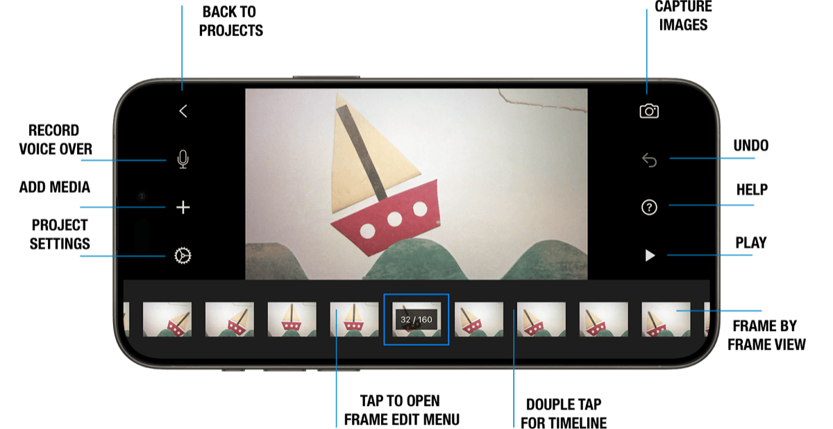 Покадровый редактор Stop Motion Studio на смартфоне