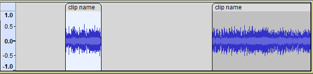 Результат команды Trim Audio в Audacity
