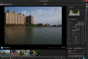 Интерфейс AfterShot Lab внутри PaintShop Pro 2023 для работы с RAW