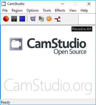Главное окно CamStudio